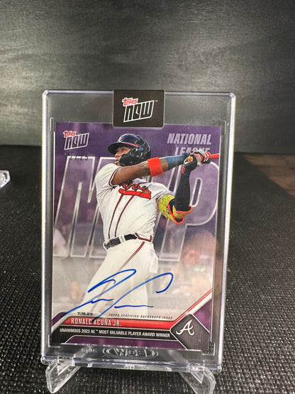 2023 Topps Now OS-17B - Ronald Acuña Jr. Purple 22/25 - Shotime Cards