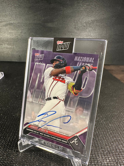 2023 Topps Now OS-17B - Ronald Acuña Jr. Purple 22/25 - Shotime Cards