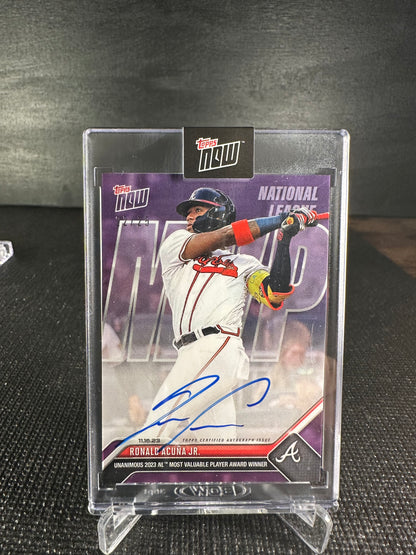 2023 Topps Now OS-17B - Ronald Acuña Jr. Purple 22/25 - Shotime Cards