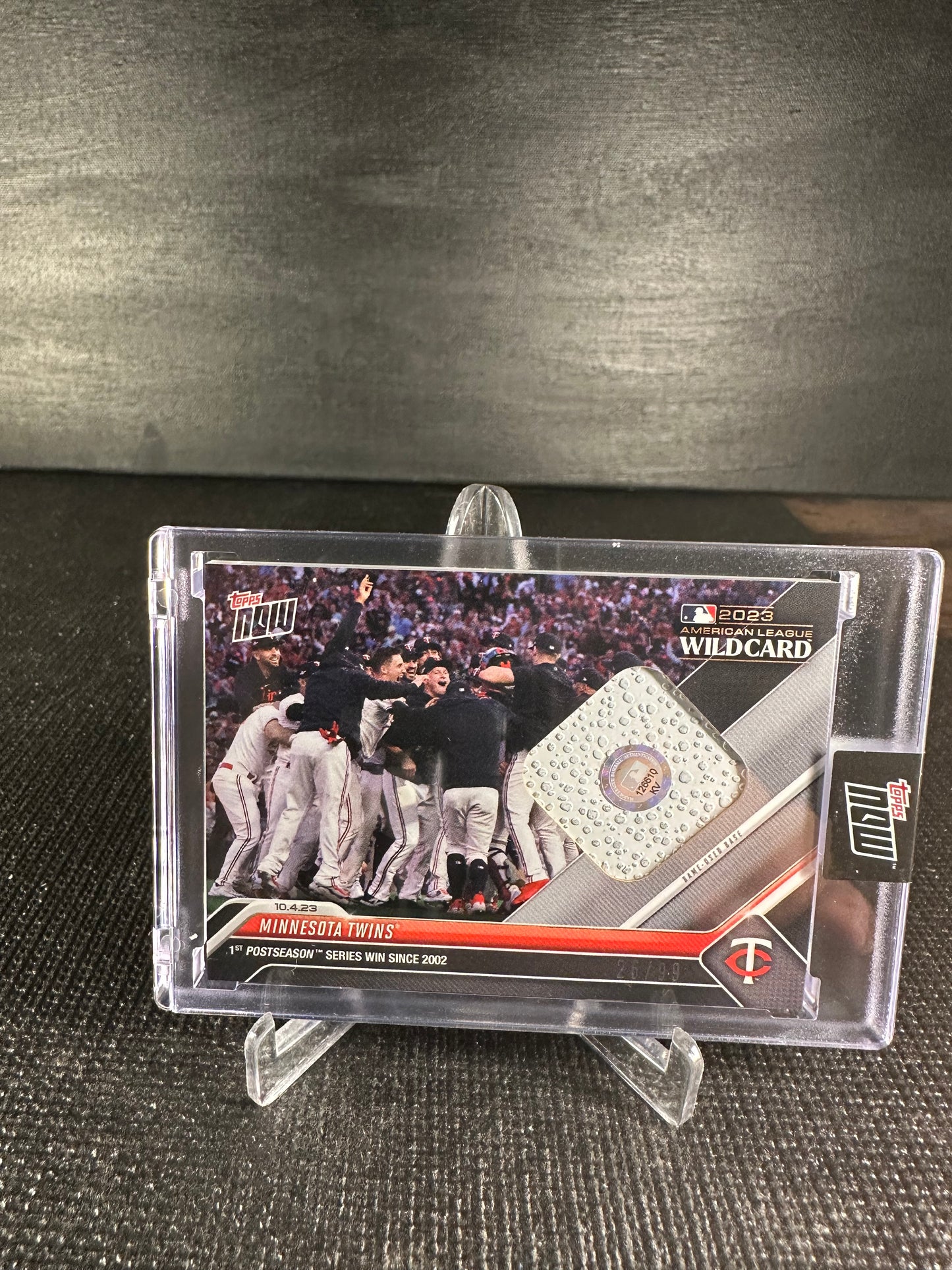 2023 Topps Now 966A Relic - Minnesota Twins 25/99 Wildcard Win - Shotime Cards