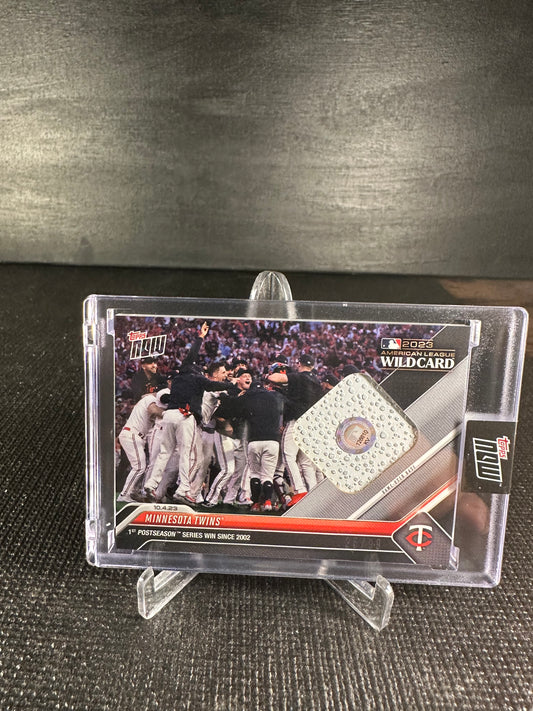 2023 Topps Now 966A Relic - Minnesota Twins 25/99 Wildcard Win - Shotime Cards