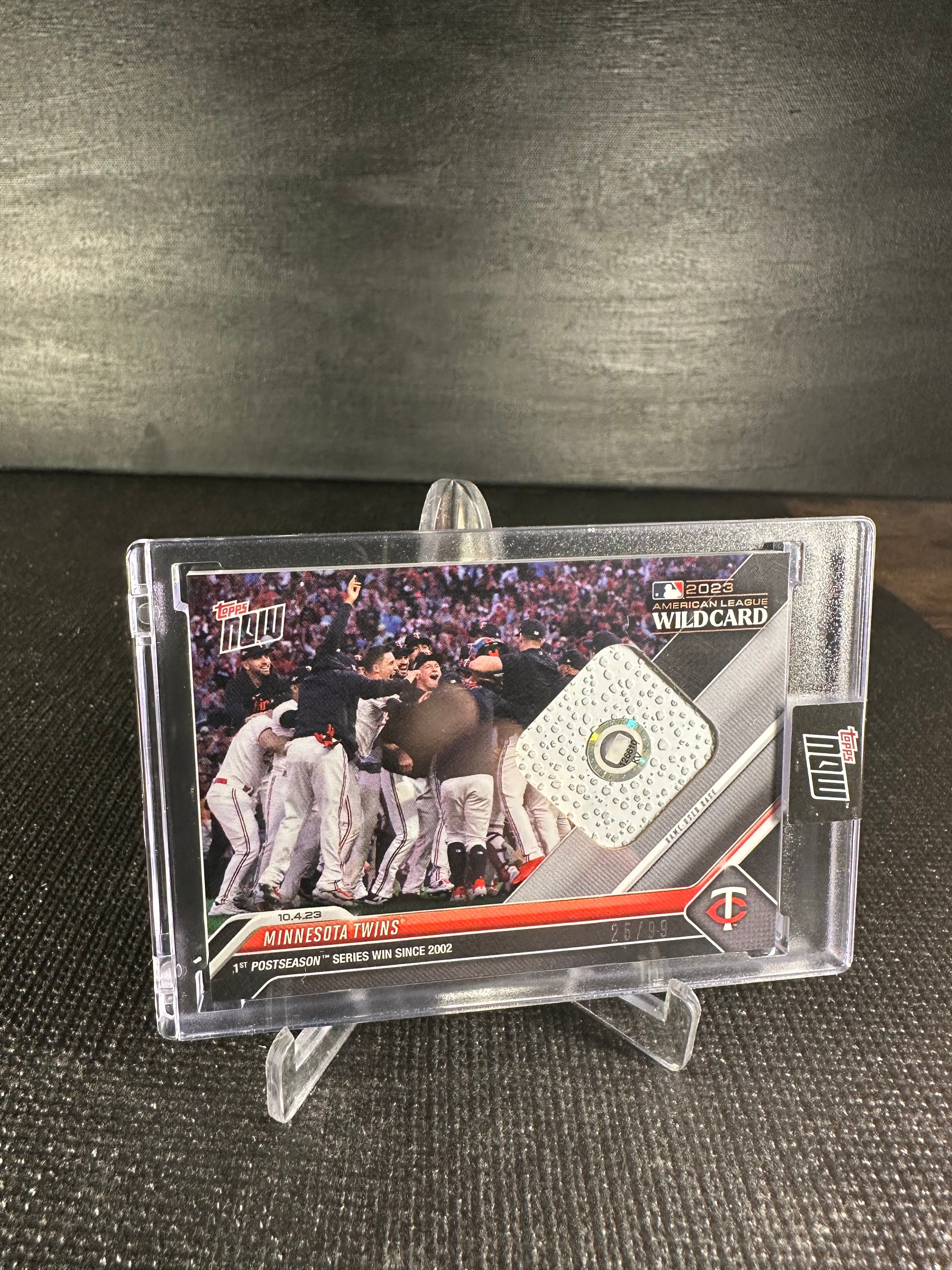 2023 Topps Now 966A Relic - Minnesota Twins 25/99 Wildcard Win - Shotime Cards