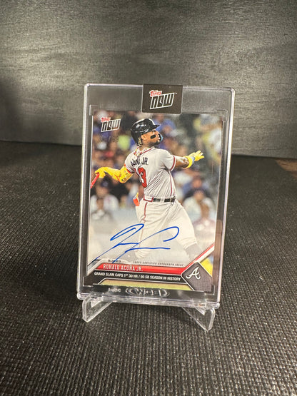 2023 Topps Now 791A Auto - Ronald Acuña Jr. 16/99 Base - Shotime Cards