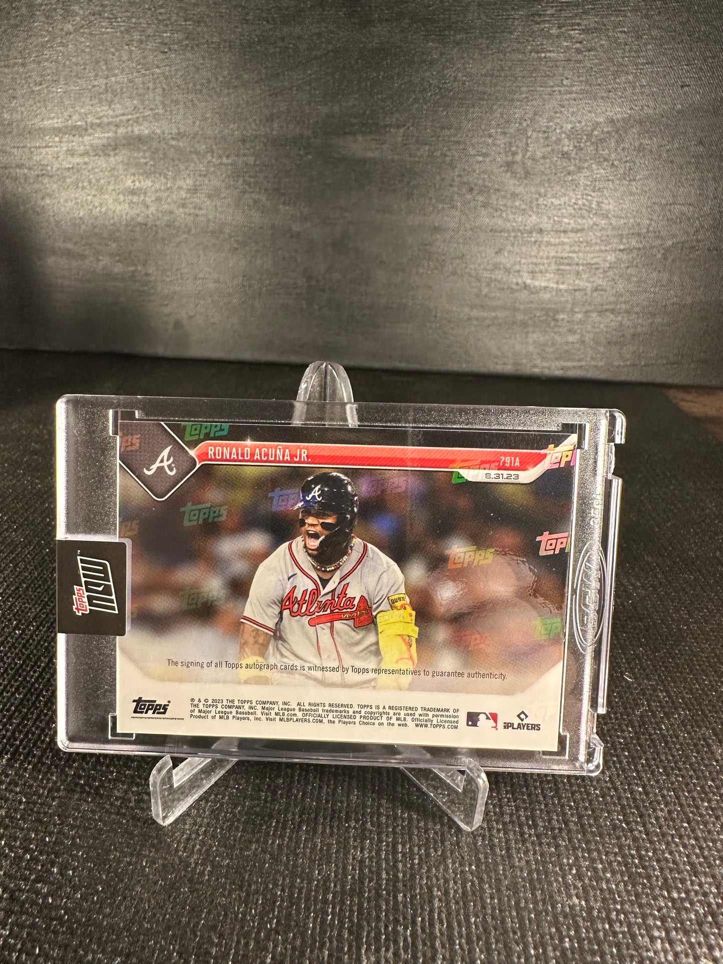 2023 Topps Now 791A Auto - Ronald Acuña Jr. 16/99 Base - Shotime Cards