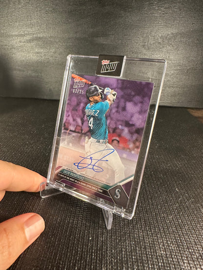 2023 Topps Now 731C Auto - Julio Rodriguez Purple 2/25 - Shotime Cards