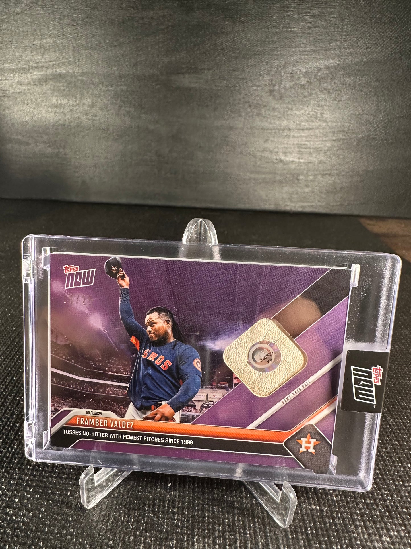 2023 Topps Now 641A Relic - Framber Valdez Purple 16/25 - Shotime Cards