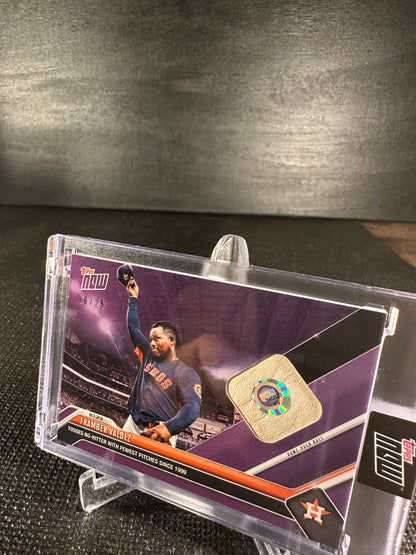 2023 Topps Now 641A Relic - Framber Valdez Purple 16/25 - Shotime Cards