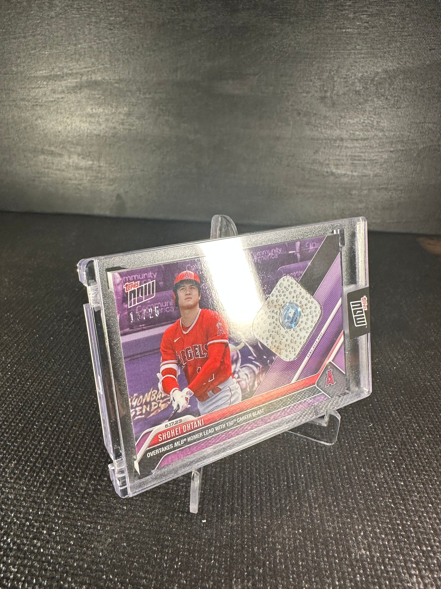 2023 Topps Now 455C Relic - Shohei Ohtani Purple 13/25 - Shotime Cards