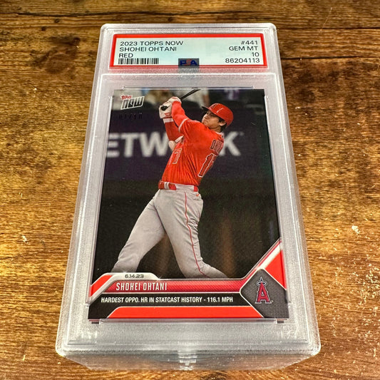 2023 Topps Now 441 - Shohei Ohtani Red 1/10 PSA 10 - Shotime Cards