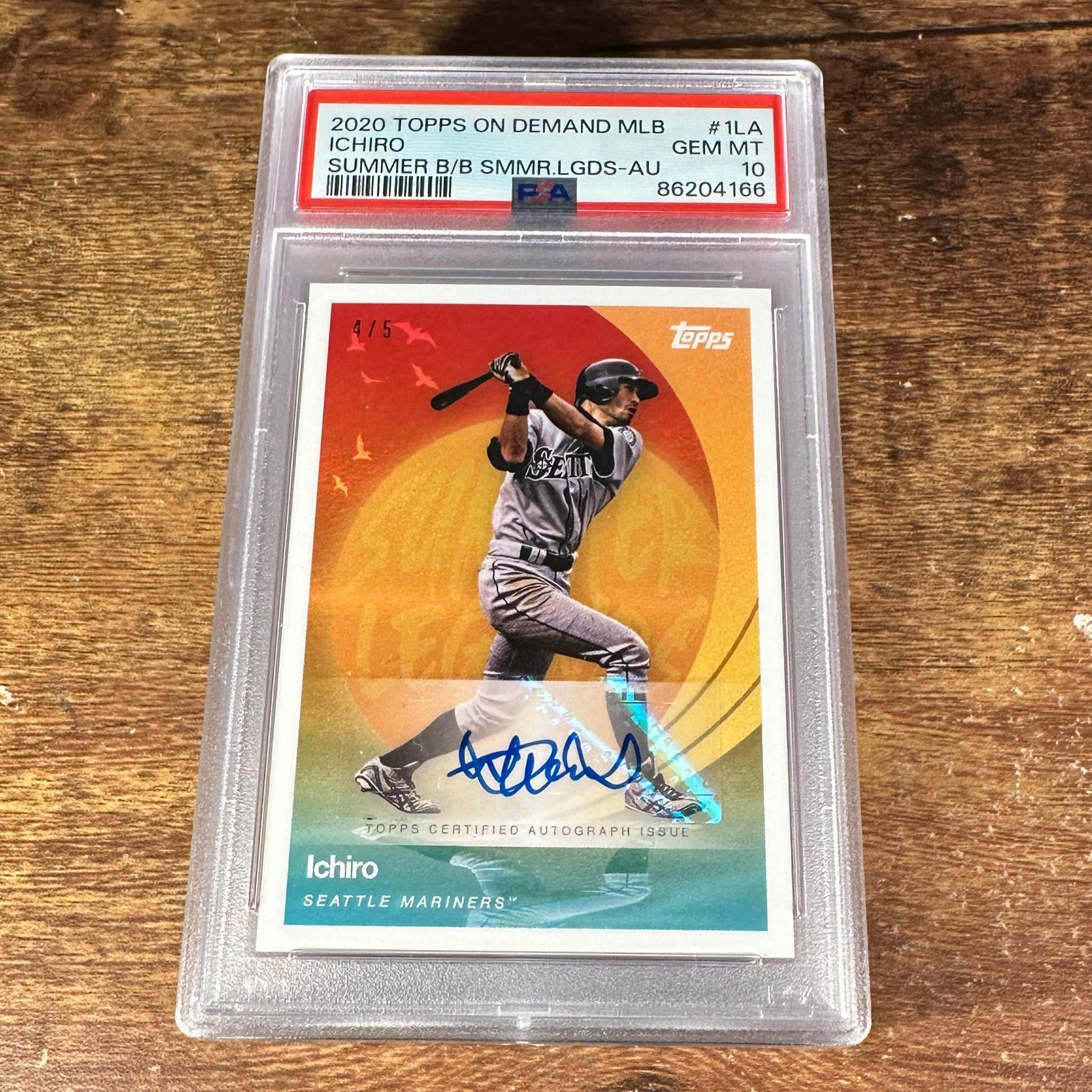 2020 Topps 1LA - Ichiro Suzuki Sticker Auto 4/5 PSA 10 On Demand MLB S –  Shotime Cards