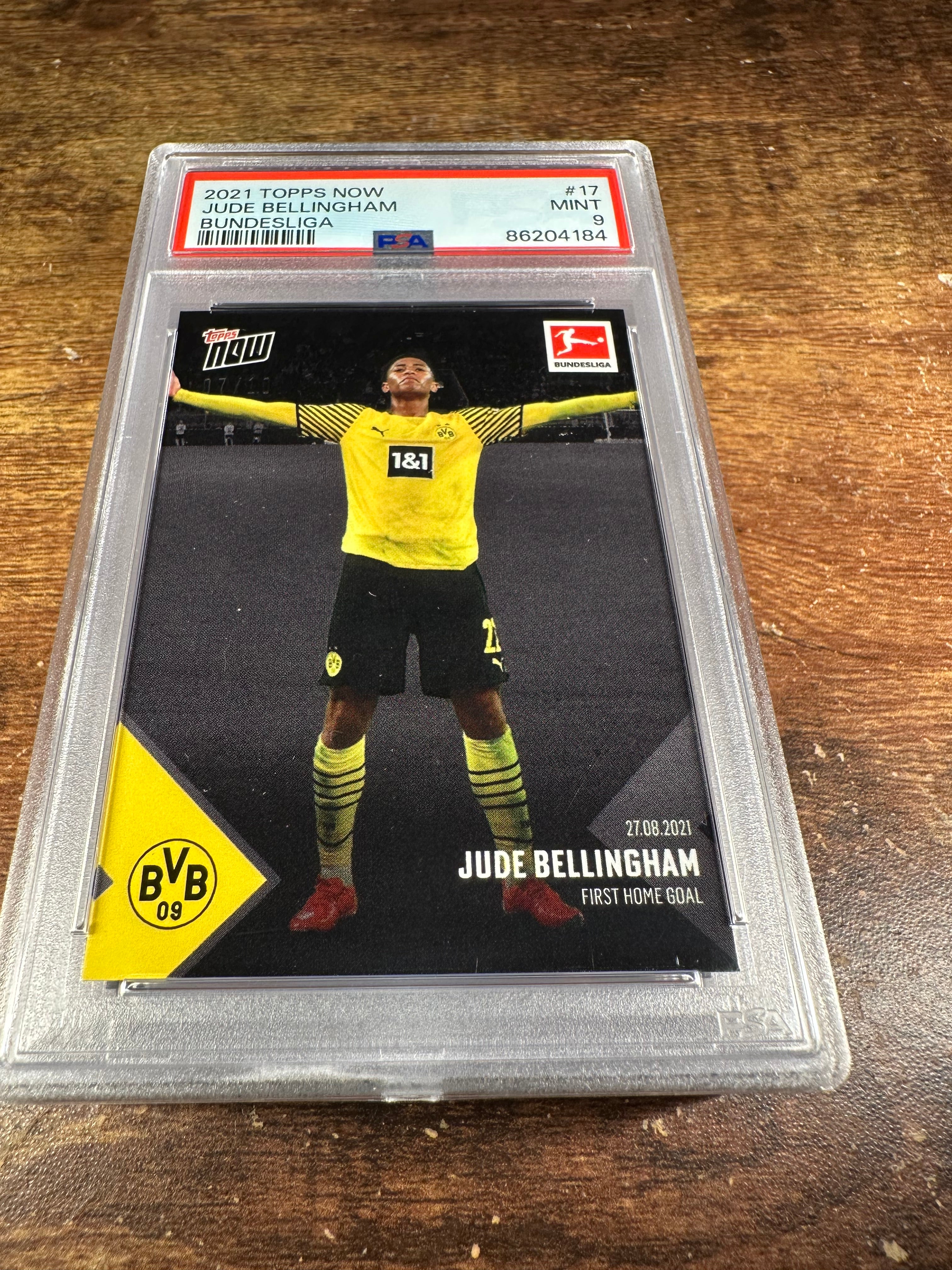 2021 Topps Now Bundesliga 17 - Jude Bellingham Black 7/10 PSA 9 – Shotime  Cards