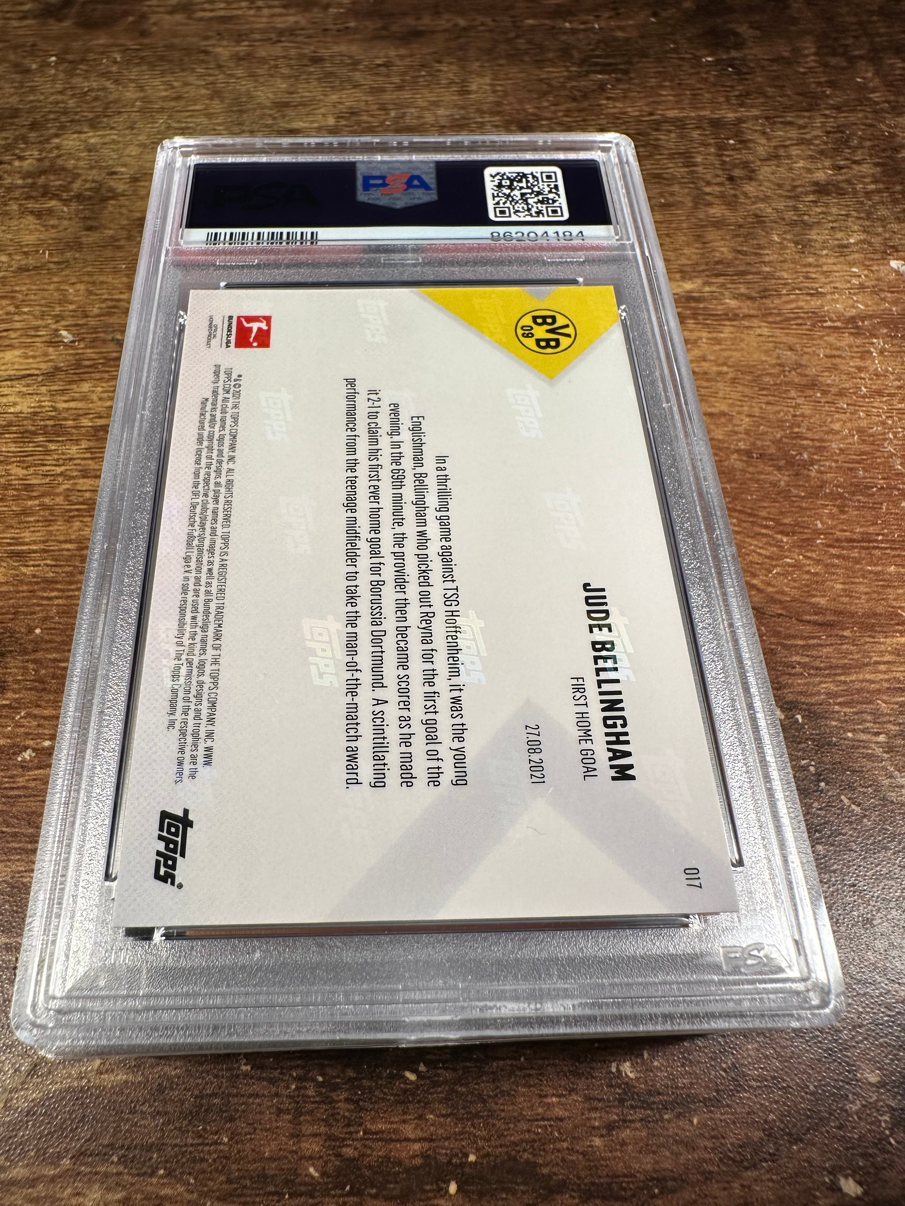 2021 Topps Now Bundesliga 17 - Jude Bellingham Black 7/10 PSA 9 – Shotime  Cards