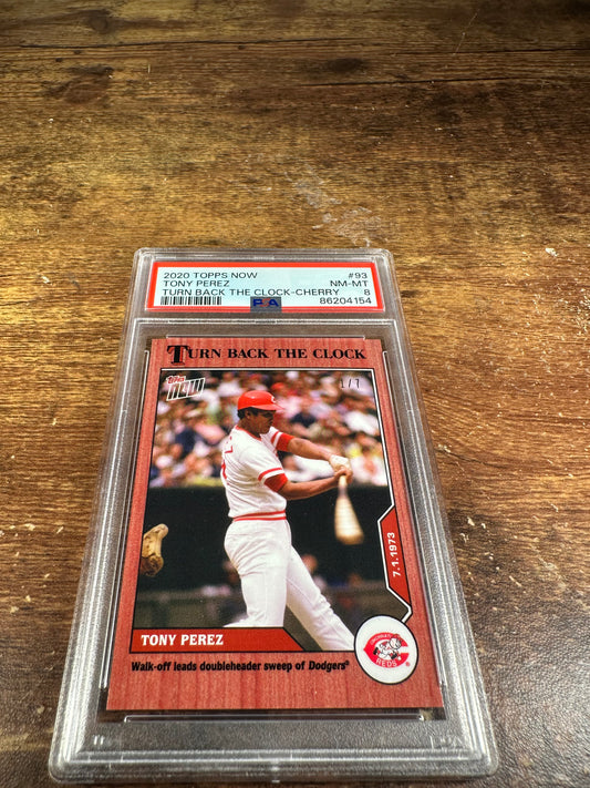 2020 Topps Now Turn Back The Clock 93 - Tony Perez Cherry 1/7 PSA 9 - Shotime Cards