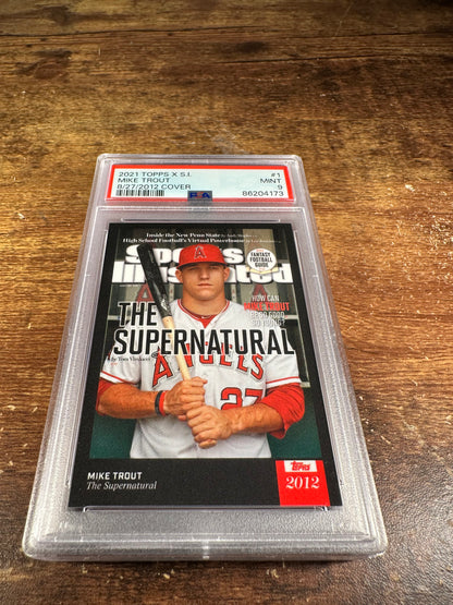 2021 Topps x Sports Illustrated 1 - Mike Trout PSA 9 - Shotime Cards