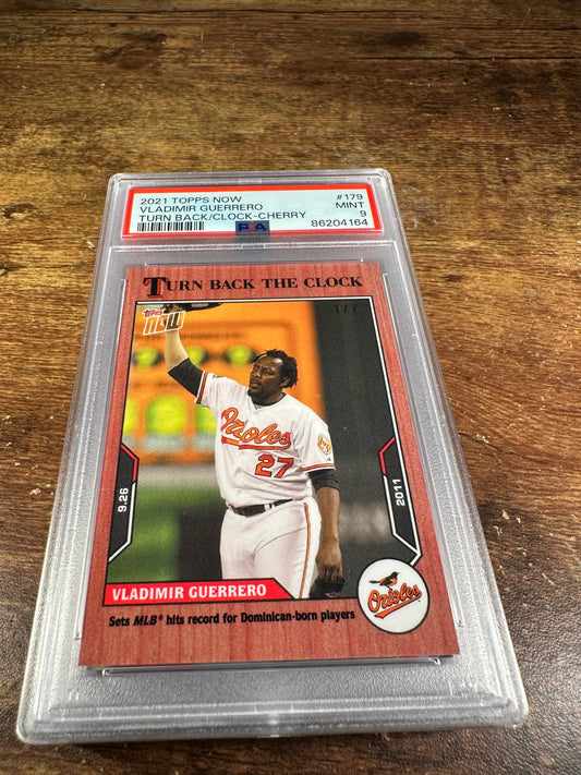 2021 Topps Now Turn Back The Clock 179 - Vladimir Guerrero Sr. Cherry PSA 9 - Shotime Cards