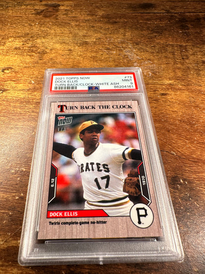 2021 Topps Now Turn Back The Clock 73 - Dock Ellis White Ash 1/3 PSA 9 - Shotime Cards