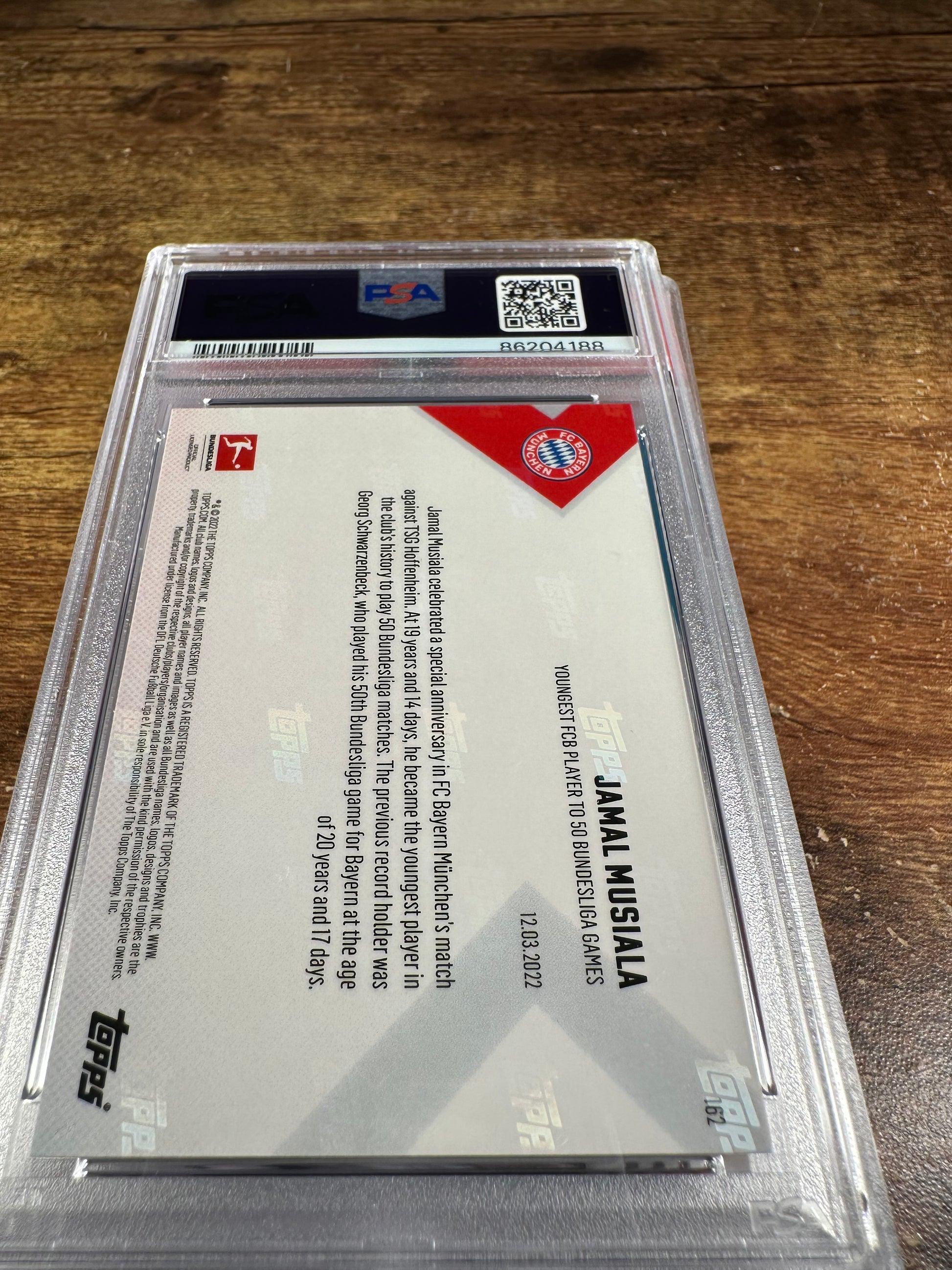 2021 Topps Now Bundesliga 162 - Jamal Musiala Red Parallel 65/99 PSA 10 - Shotime Cards