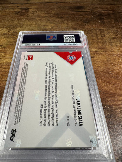 2021 Topps Now Bundesliga 162 - Jamal Musiala Red Parallel 65/99 PSA 10 - Shotime Cards