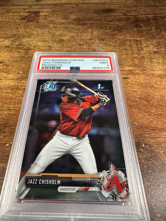 2017 Bowman Chrome BCP207 - Jazz Chisholm 1st bowman PSA 9 - Shotime Cards