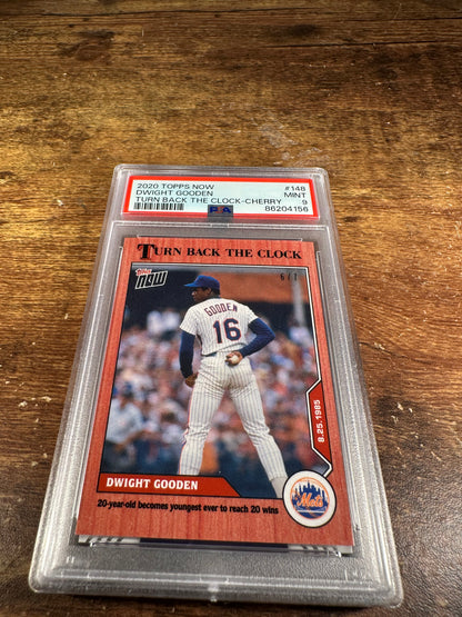 2020 Topps Now Turn Back The Clock 146 - Dwight Gooden Cherry Parallel 6/7 PSA 9 - Shotime Cards