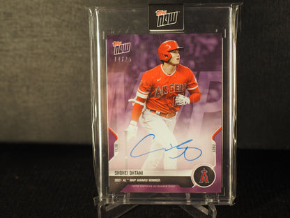 2021 Topps NOW OS-40C LA ANGELS SHOHEI OHTANI AL MVP PURPLE AUTOGRAPH 14/25 Auto