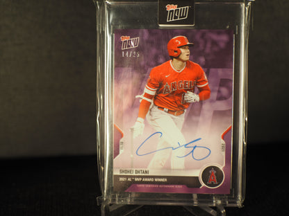 2021 Topps NOW OS-40C LA ANGELS SHOHEI OHTANI AL MVP PURPLE AUTOGRAPH 14/25 Auto