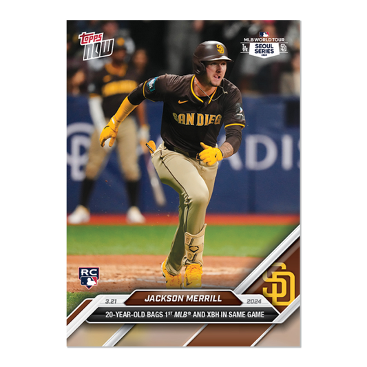 2024 MLB TOPPS NOW Card 0004 4 - Jackson Merrill - Shotime Cards