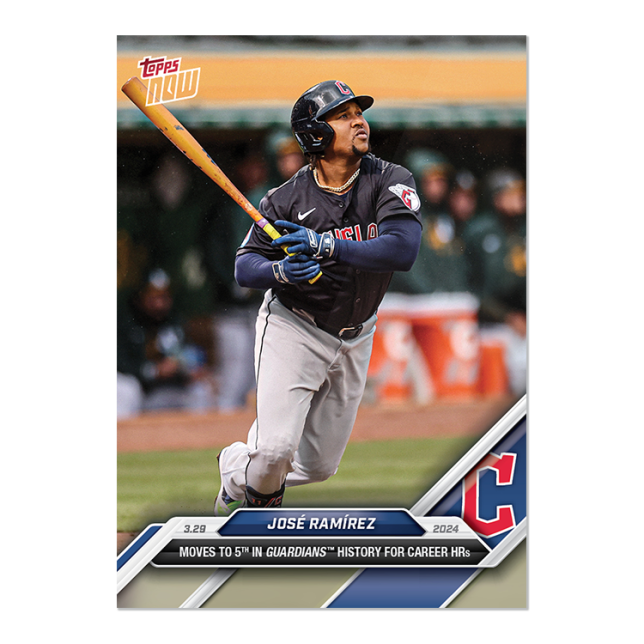 2024 MLB TOPPS NOW Card 0017 17 - Jose Ramirez - Shotime Cards