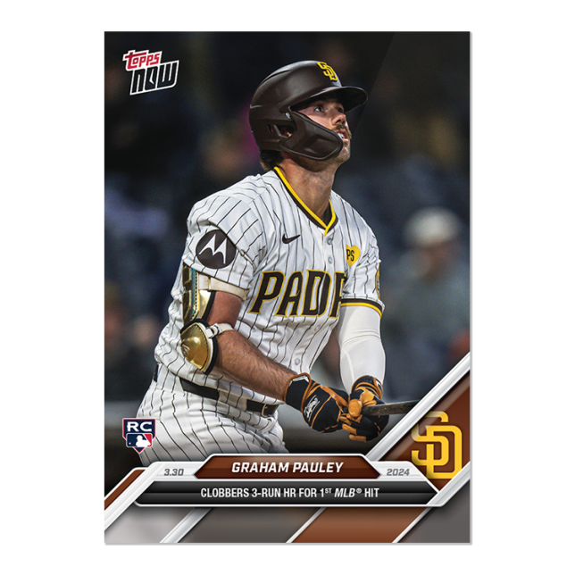 2024 MLB TOPPS NOW Card 0020 20 - Graham Pauley RC - Shotime Cards