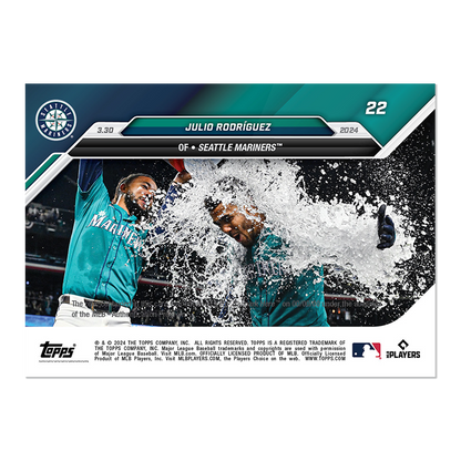 2024 MLB TOPPS NOW Card 0022 22 - Julio Rodriguez - Shotime Cards