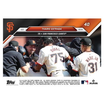 2024 TOPPS NOW Card 0040 40 - Thairo Estrada - Shotime Cards