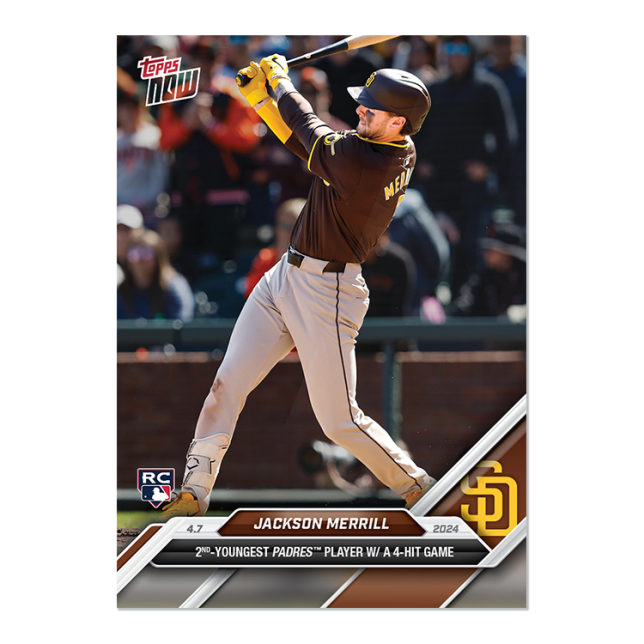 2024 TOPPS NOW Card 0045 45 - Jackson Merrill - Shotime Cards