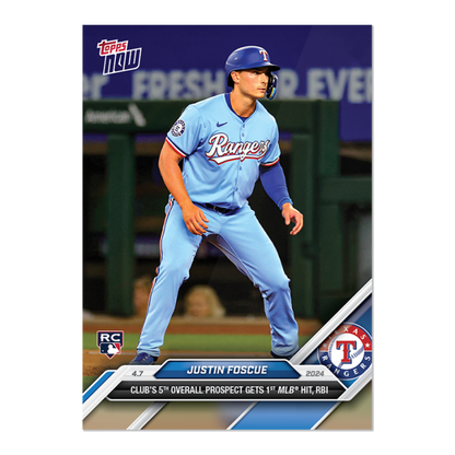 2024 TOPPS NOW Card 0047 47 - Justin Foscue - Shotime Cards