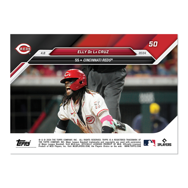 2024 TOPPS NOW Card 0050 50 - Elly De La Cruz - Shotime Cards