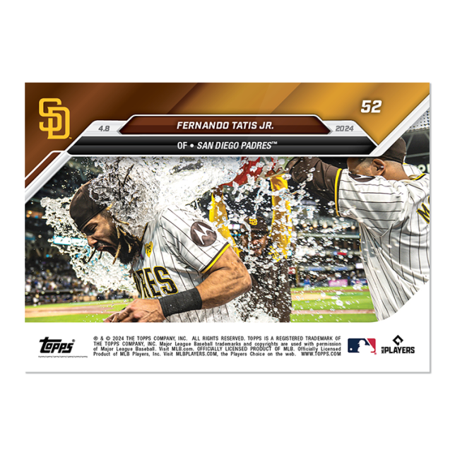 2024 TOPPS NOW Card 0052 52 - Fernando Tatis Jr. - Shotime Cards