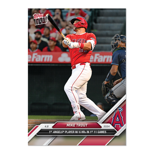 2024 TOPPS NOW Card 0055 55 - Mike Trout - Shotime Cards