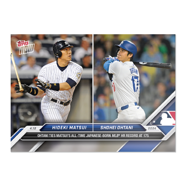 2024 TOPPS NOW Card 0070 70 - Shohei Ohtani / Hideki Matsui - Shotime Cards