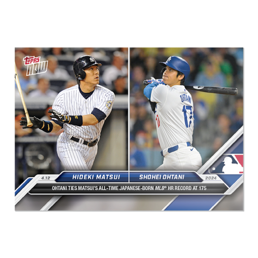 2024 TOPPS NOW Card 0070 70 - Shohei Ohtani / Hideki Matsui - Shotime Cards