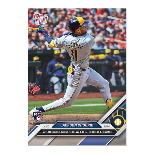 2024 MLB TOPPS NOW Card 0104 104 - Jackson Chourio