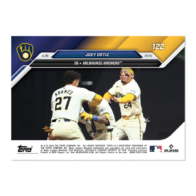 2024 MLB TOPPS NOW Card 0122 122 - Joey Ortiz