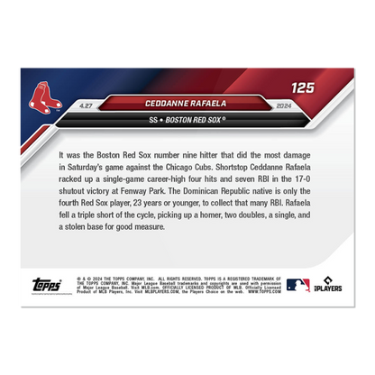 2024 MLB TOPPS NOW Card 0125 125 - Ceddanne Rafaela